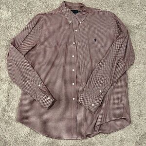 Polo by Ralph Lauren Men's Red Checkered Shirt